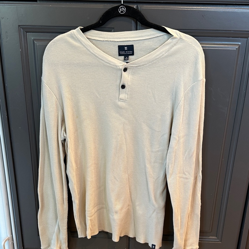 Urban Pipeline Cream Long Sleeve Henley